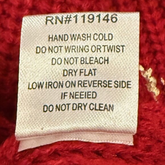 Jodifl Sweater Womens Knit NEW Christmas Holiday Red Gold Sparkle Gift LargeSize - Picture 9 of 9